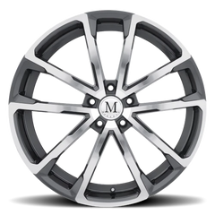 Mandrus Wolf GY 22x10.5 +35 5x130mm 84.1mm Gloss Gunmetal Mirror Cut Face