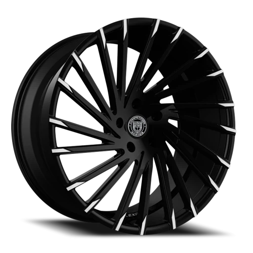 Lexani Wheels Wraith 663 MBT 22x9 +25 5x120mm 74.1mm Black Machined Tips