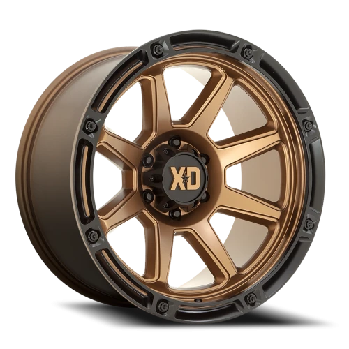 XD Series XD863 BRZ 20x9 +0 6x139.7mm 106.1mm Matte Bronze Black Lip