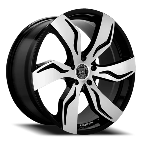 Lexani Wheels Zagato 675 MB 20x10 +40 5x115mm 74.1mm Gloss Black Machined Face