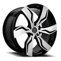 Lexani Wheels Zagato 675 MB 22x9 +32 5x120mm 74.1mm Gloss Black Machined Face