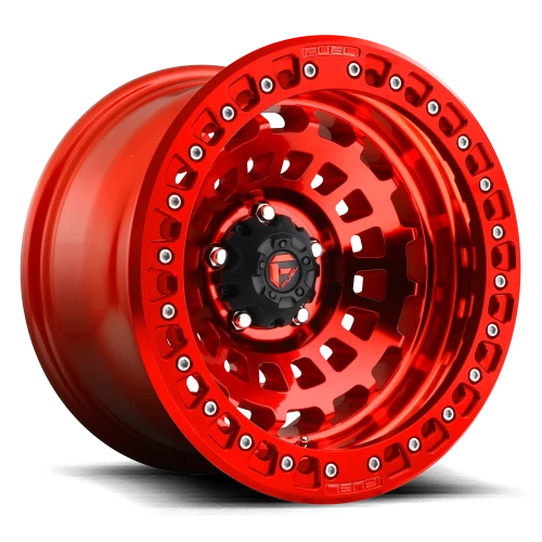 Fuel Zephyr Beadlock D100 17x9 -15 5x127mm 71.5mm Candy Red