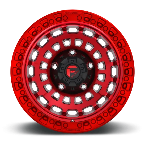 Fuel Zephyr Beadlock D100 17x9 -15 5x127mm 71.5mm Candy Red