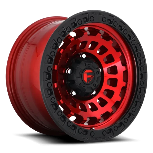 Fuel Zephyr D632 20x9 +1 5x127mm 71.6mm Candy Red Matte Black Ring