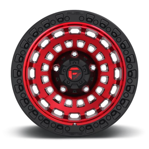 Fuel Zephyr D632 20x9 +1 6x139.7mm 106.3mm Candy Red Matte Black Ring