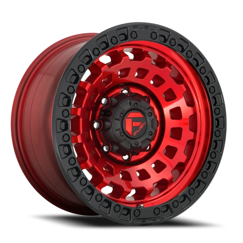 Fuel Zephyr D632 18x9 -12 8x165.1mm 125.1mm Candy Red Matte Black Ring
