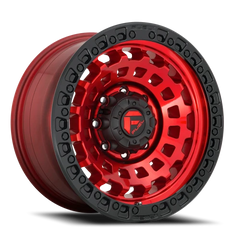 Fuel Zephyr D632 18x9 +1 8x180mm 124.2mm Candy Red Matte Black Ring