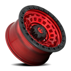Fuel Zephyr D632 18x9 +1 8x180mm 124.2mm Candy Red Matte Black Ring