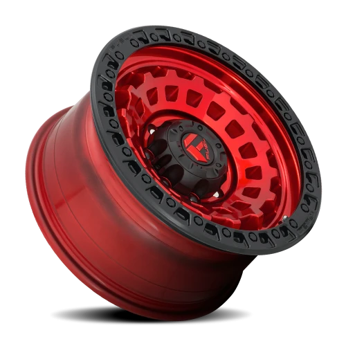 Fuel Zephyr D632 18x9 -12 8x180mm 124.2mm Candy Red Matte Black Ring