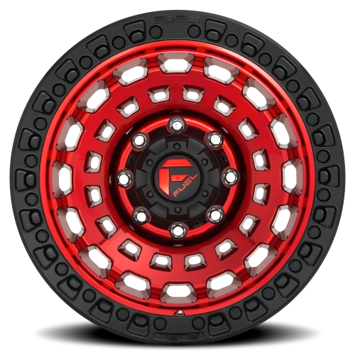 Fuel Zephyr D632 20x9 +1 8x170mm 125.1mm Candy Red Matte Black Ring