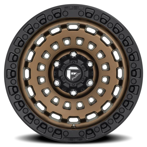 Fuel Zephyr D634 17x9 -12 6x139.7mm 106.1mm Matte Bronze Black Bead Ring