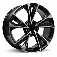 Audi AD 42 21x9 5x112 et30 66.45 BLACK MACHINE FACE