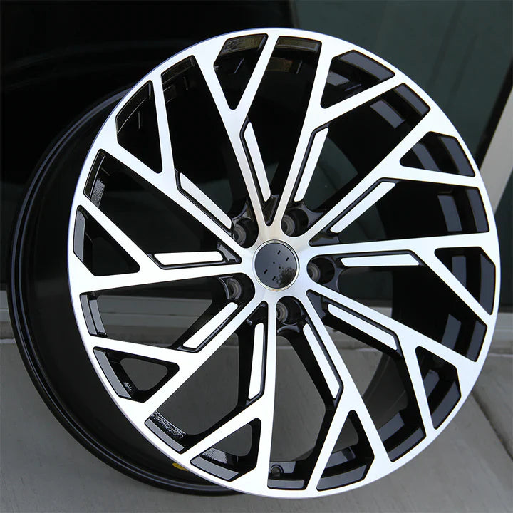 Audi AD 46 20x9 5x112 et30 66.45 BLACK MACHINE FACE