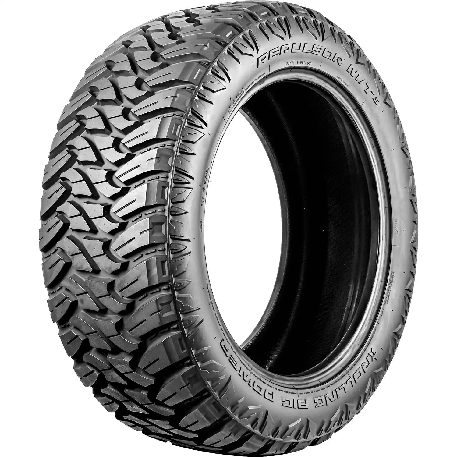 24" FR59 Snowflake Version 2 Gloss Black Wheel & Tire Package | 33X12.50R24 RBP | Fits Escalade Tahoe Yukon Sierra